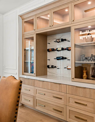 Villaforte rift white oak shaker reeded doors ligted cabinets dining room 2