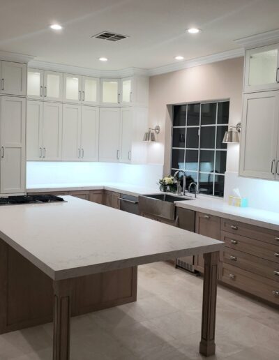 congaree kitchen White Shaker tall cabinets (2)